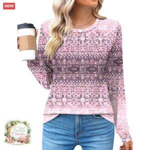 Long Sleeve Crew Neck Pleated Blouse Elegant Minimal Chic Casual T-Shirt